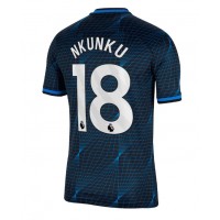 Camiseta Chelsea Christopher Nkunku #18 Segunda Equipación Replica 2023-24 mangas cortas